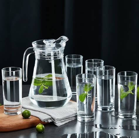 bedside water jug and glass set